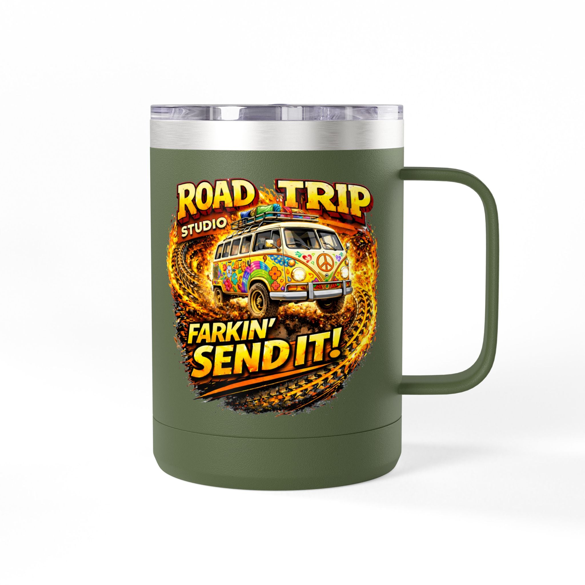 Farkin’ Send It Hippy Van 15oz Travel Mug