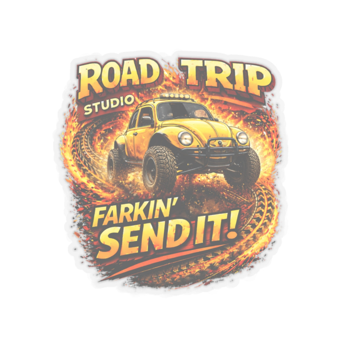 Farkin’ Send It Beetle Buggy Sticker