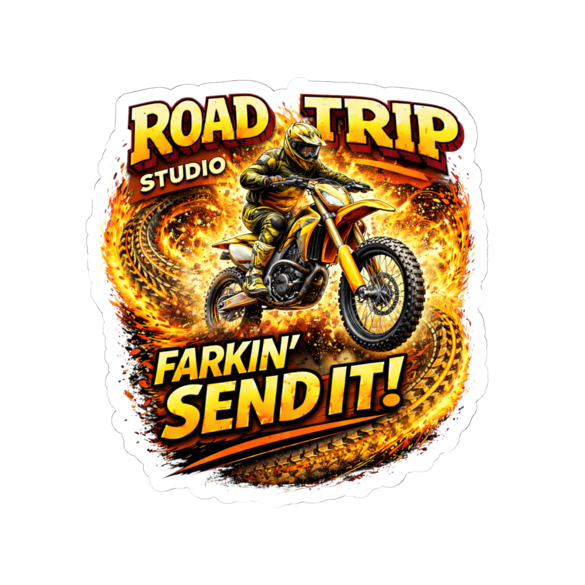 Farkin’ Send It Motocross Sticker