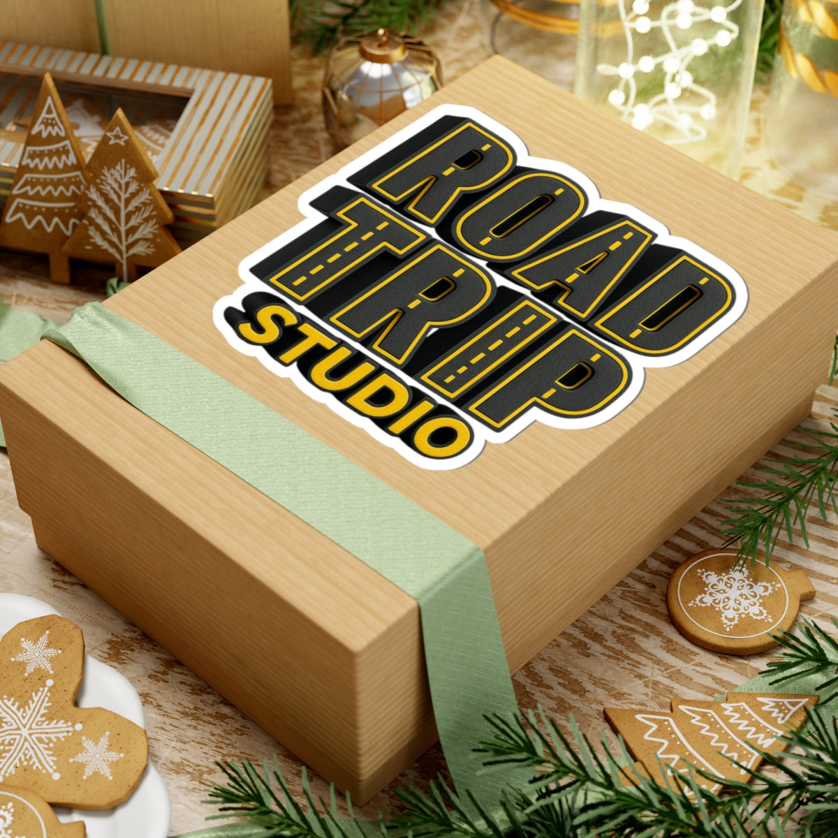 Road Trip Studio Highway Logo Stickers