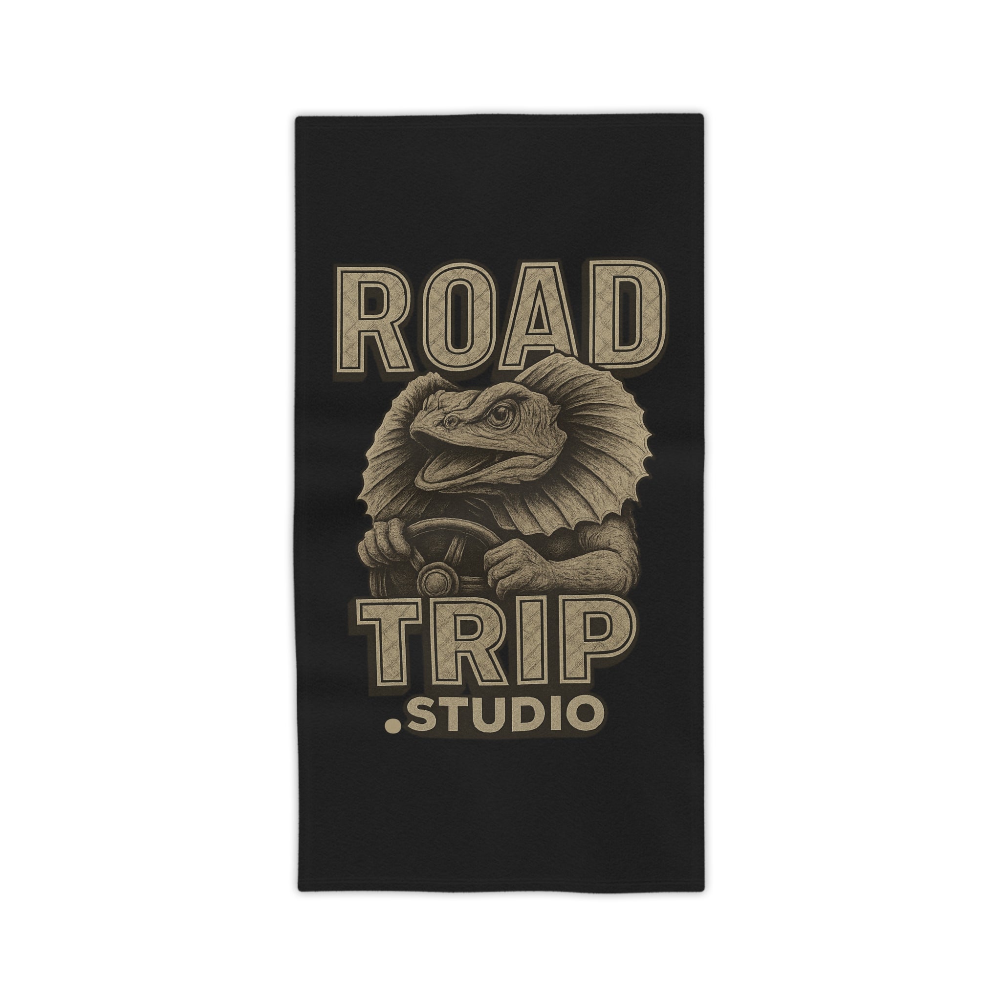 Road Trippin’ Frilled Neck Lizard Beach Towel