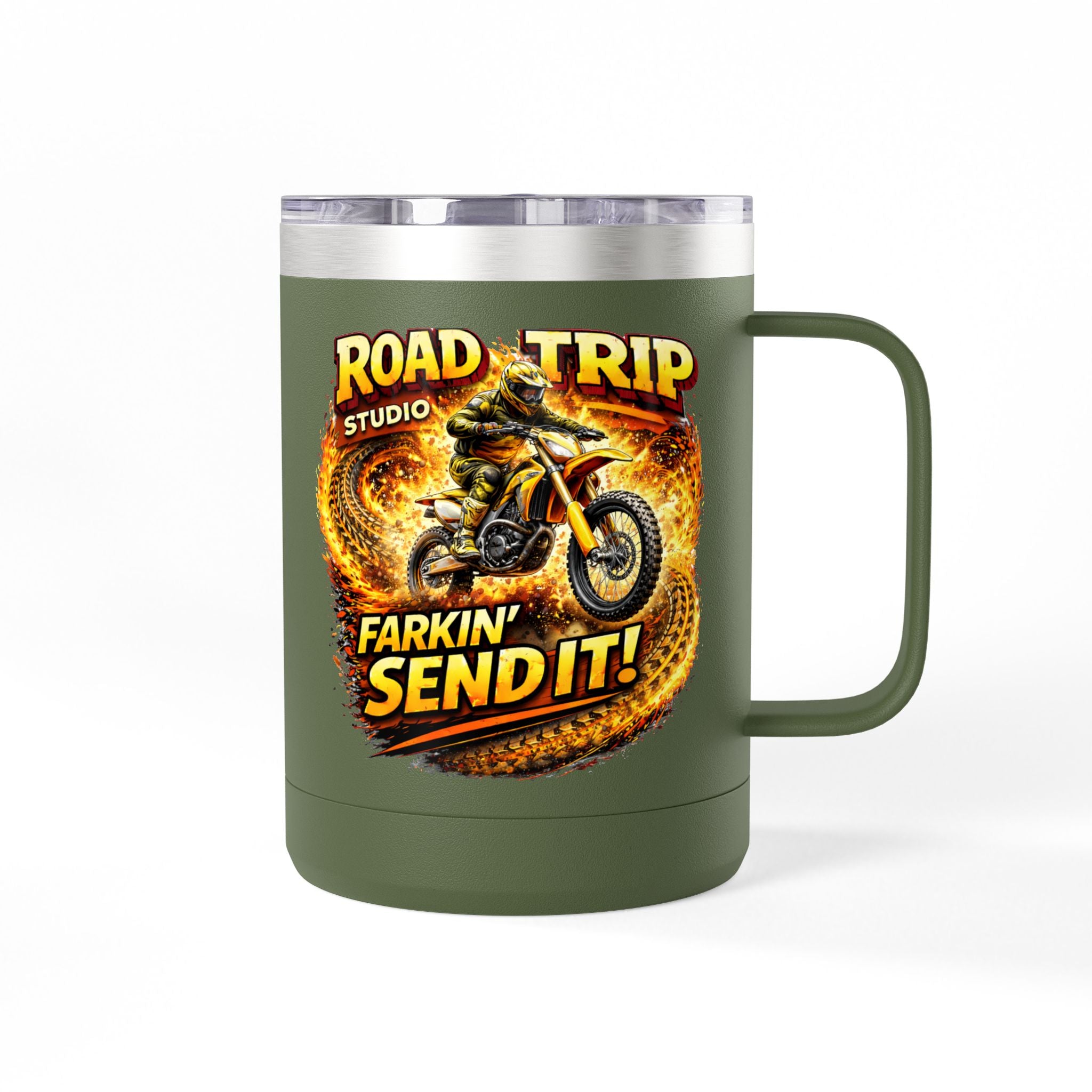 Farkin’ Send It Motocross 15oz Travel Mug