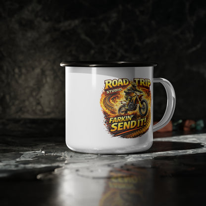 Farkin’ Send It Motocross Enamel Camp Cup