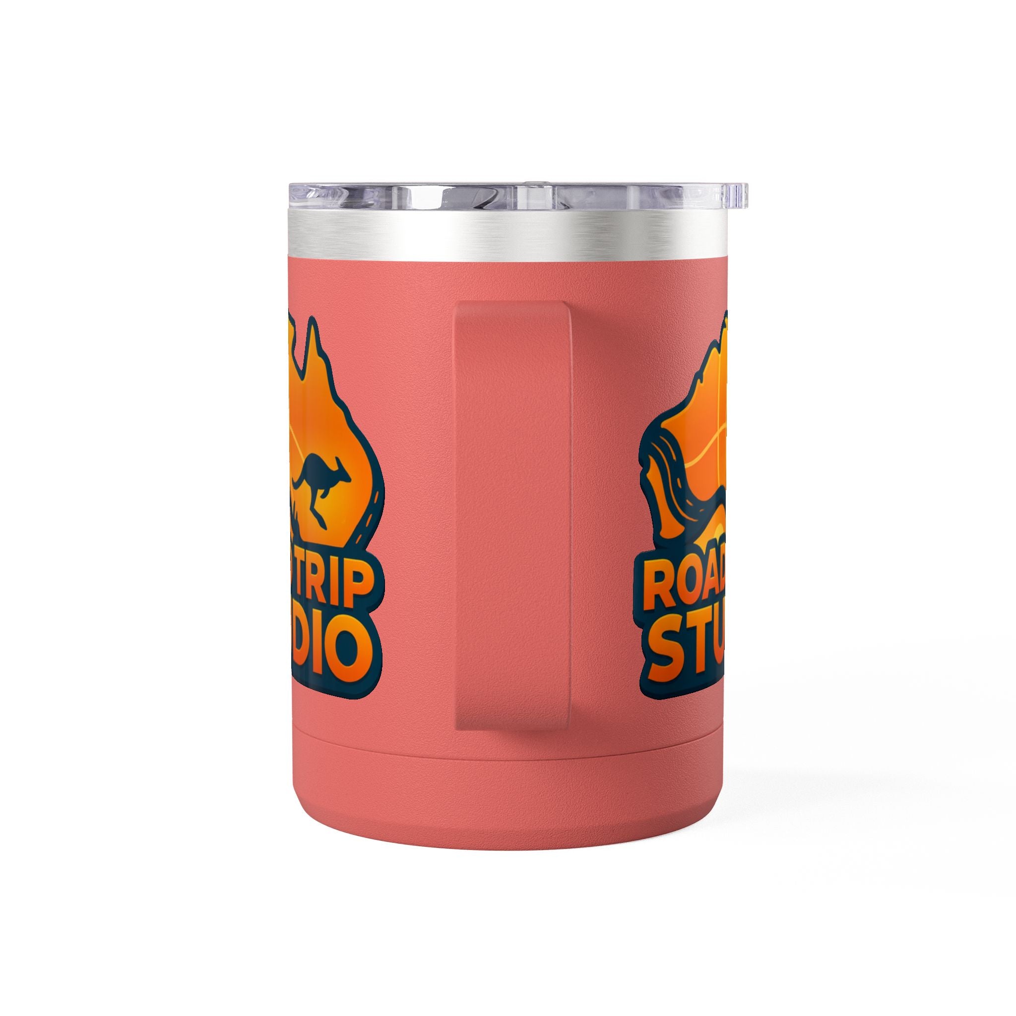 Road Trip Studio 15oz Travel Mug — Australian Map & Kangaroo Logo Tumbler