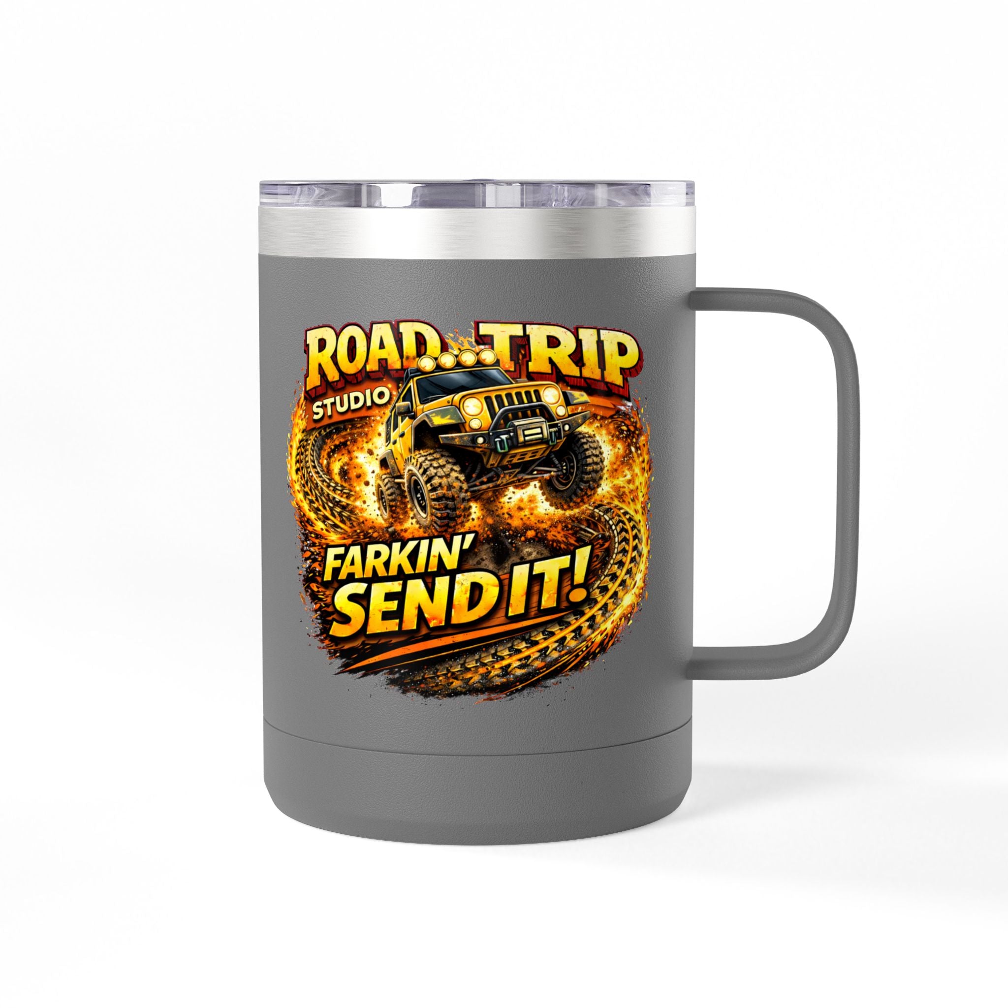 Farkin’ Send It Off-Road Jeep 15oz Travel Mug